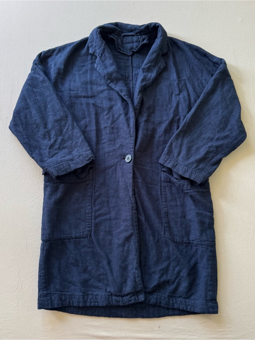 Vintage Slouchy Linen Duster Coat